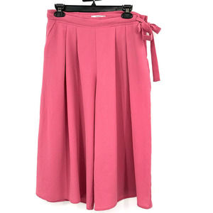 Mango Suit size‎ 6 pink dress pants side zipper with tie has pockets